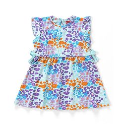 Babyhug 100% Cotton Printed Sleeveless Frock - Blue