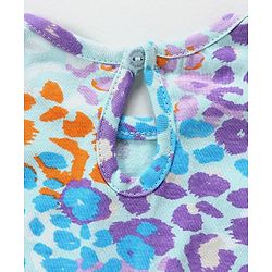 Babyhug 100% Cotton Printed Sleeveless Frock - Blue