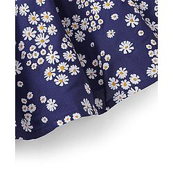 Babyhug Rayon Sleeveless Frock with Lining and Floral Print - Blue