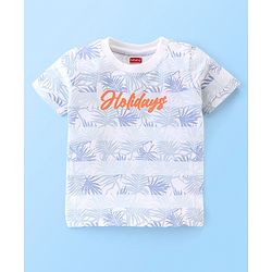 Babyhug Cotton Jersey Half Sleeves T-Shirt Text Print - White