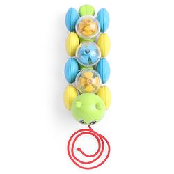 Babyhug Premium Caterpillar Pull Along Toy for Kids- Green| Pull String Plastic Pre-School Toys for Babies| Encourage Walking, Build Gross Motor Skills and Hand-Eye Coordination| BIS Certified| 18+ Months.