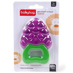 Babyhug Water Filled Grapes Teether - Purple