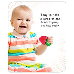 Babyhug Strawberry Fruit Shape Teether - Red Green