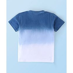 Babyhug 100% Cotton Half Sleeves T-shirt and Shorts Set - Blue & Beige