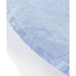 Babyhug 100% Cotton Half Sleeves Solid Oxford Shirt With Badge- Blue