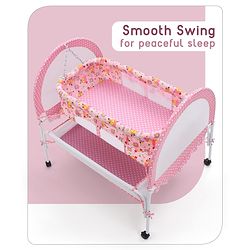 Babyhug Dream Time Cradle With Mosquito Net & Storage - Blue