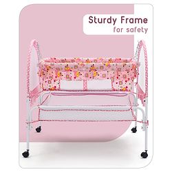 Babyhug Dream Time Cradle With Mosquito Net & Storage - Blue