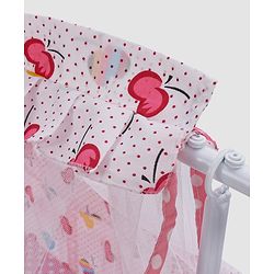 Babyhug Little Dreams Cradle with Mosquito Net & Wheels - Blue