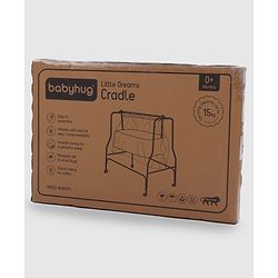Babyhug Little Dreams Cradle with Mosquito Net & Wheels - Blue