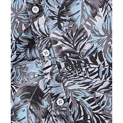 Babyhug 100% Cotton Woven Half Sleeves Regular Shirt Tropical Print - Grey