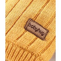 Babyhug Full Sleeves Hooded Sweater Solid- Yellow