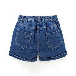 Babyhug 100% Cotton Cold Shoulder Sleeves Top & Shorts Set Floral Print- Blue & White