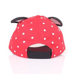 Babyhug Cotton Disney Minnie Mouse Embroidery Baseball Cap Red - Circumference 50 cm