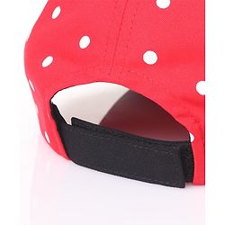 Babyhug Cotton Disney Minnie Mouse Embroidery Baseball Cap Red - Circumference 50 cm