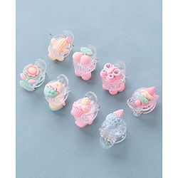 Babyhug Free Size Hair Clips Set of 8 - Multicolour