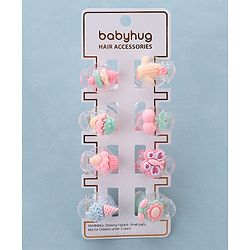 Babyhug Free Size Hair Clips Set of 8 - Multicolour