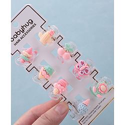 Babyhug Free Size Hair Clips Set of 8 - Multicolour