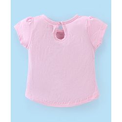 Babyhug Cotton Half Sleeves Capri Nightwear Set Unicorn Print - Pink