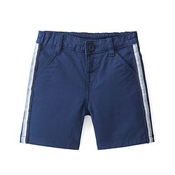 Babyhug Cotton Spandex Knee Length Stretchable Shorts Solid Colour - Blue