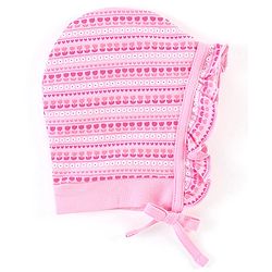 Babyhug 100% Cotton Cap Kitty & Floral Print Pack Of 2 Pink & Yellow - Diameter 12.5