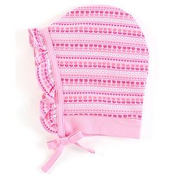 Babyhug 100% Cotton Cap Kitty & Floral Print Pack Of 2 Pink & Yellow - Diameter 12.5