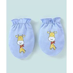 Babyhug 100% Cotton Striped Mittens - Pack of 3