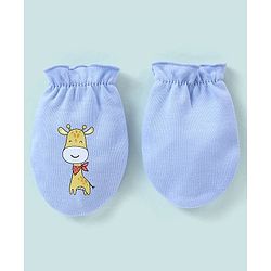 Babyhug 100% Cotton Striped Mittens - Pack of 3