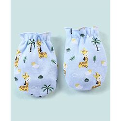 Babyhug 100% Cotton Striped Mittens - Pack of 3