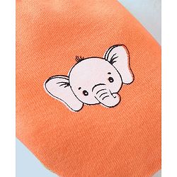 Babyhug 100% Cotton Star Print Mittens Pack of 5 - White Orange & Blue