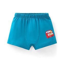 Babyhug 100% Cotton Briefs Stripes & Car Print Pack of 3 - Blue Grey & Maroon