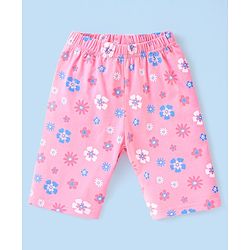 Babyhug Cotton Knit Short Sleeves Night Suit Heart Print - Pink