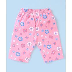 Babyhug Cotton Knit Short Sleeves Night Suit Heart Print - Pink
