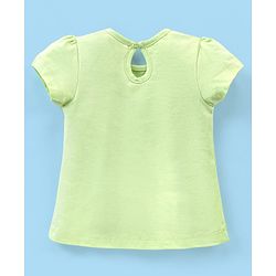 Babyhug Cotton Knit Cap Sleeves Capri Night Suit Snooze Print - Green