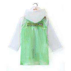 Babyhug Full Sleeve Calf Length Raincoat Fruit Print - Green