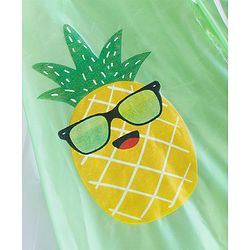 Babyhug Full Sleeve Calf Length Raincoat Fruit Print - Green