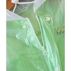 Babyhug Full Sleeve Calf Length Raincoat Fruit Print - Green