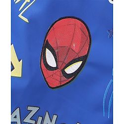 Babyhug Full Sleeves Hooded Raincoat Spider Man Print - Blue