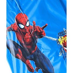 Babyhug Full Sleeve Calf Length Raincoat Spider Man Print - Blue