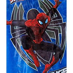 Babyhug Full Sleeves Hooded Raincoat Spiderman Print - Blue