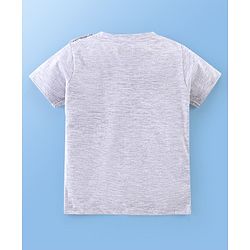 Babyhug 100% Cotton Half Sleeves T-Shirt With Beach Graphics - Grey