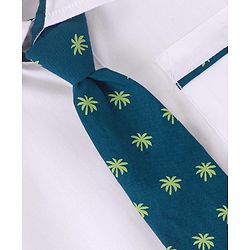Babyhug 100% Cotton Full Sleeves Solid Shirt with Tie - White
