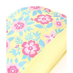 Babyhug 100% Cotton Cap Mittens & Booties Floral Print- Yellow