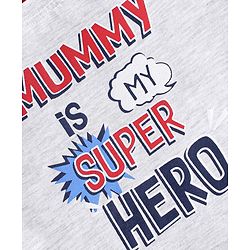 Babyhug Cotton Half Sleeves Night Suit Text Print- Ecru & Orange
