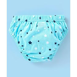Babyhug 100% Cotton Antibacterial Space Print Briefs Pack of 5 - Blue & Red