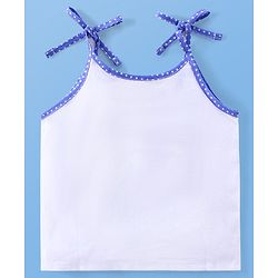 Babyhug 100% Cotton Tie Knot Sleeveless Jhablas Bunny & Elephant Print Pack of 5- White