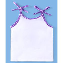 Babyhug 100% Cotton Tie Knot Sleeveless Jhablas Bunny & Elephant Print Pack of 5- White