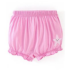 Babyhug 100% Cotton Knit Bloomers Stripes & Kitty Print Pack of 3 - Pink & Turquoise