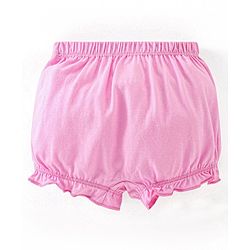 Babyhug 100% Cotton Knit Bloomers Stripes & Kitty Print Pack of 3 - Pink & Turquoise
