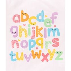 Babyhug 100% Cotton Knit Half Sleeves Top & Shorts Set Text Print - White & Lilac