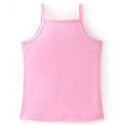 Babyhug 100% Cotton Sleeveless Slips Floral & Heart Print Pack of 3 - Pink Blue & Purple